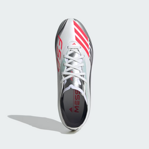 ADI JR F50 ELITE FG MESSI SILVER/LUCID RED