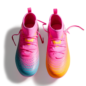 PUMA JR FUTURE 9 MATCH FG POISON PINK/SUN STREAM