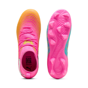 PUMA JR FUTURE 9 MATCH FG POISON PINK/SUN STREAM