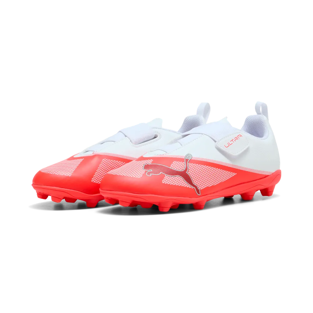 PUMA JR ULTRA NITRO PLAY VEL FG ULTRA RED/WHITE