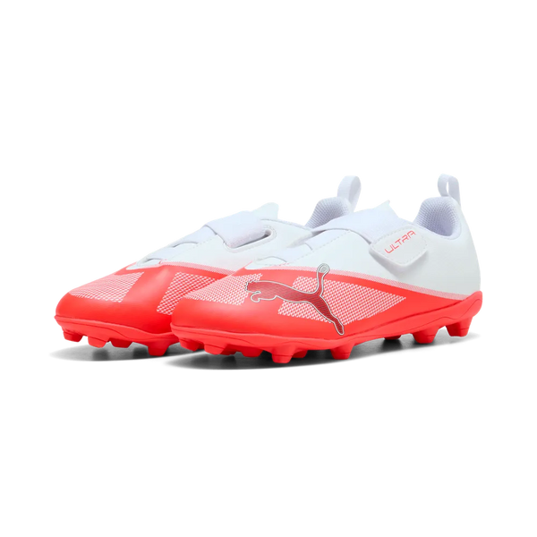 PUMA JR ULTRA NITRO PLAY VEL FG ULTRA RED/WHITE