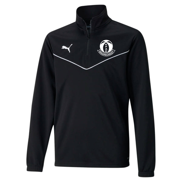 PUMA JR KFAC WAARSCHOOT TEAMRISE 1/4 ZIP TOP BLACK
