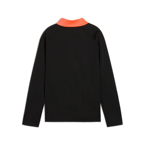 PUMA JR INDIVIDUAL LIGA ZIP TOP BLACK/HEAT FIRE