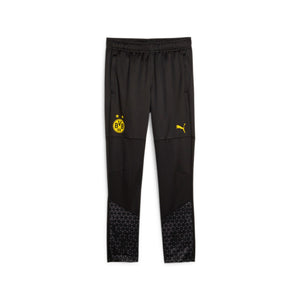 PUMA JR DORTMUND 23-24 TR PANT BLACK/CYBER YELLOW