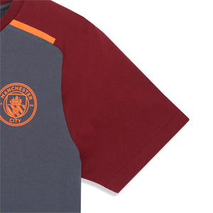 PUMA CITY 23-24 CASUAL TEE STRONG GRAY/AUBERGINE