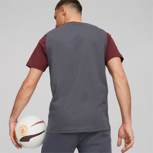 PUMA CITY 23-24 CASUAL TEE STRONG GRAY/AUBERGINE
