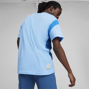 PUMA CITY 23-24  ARCHIVE TEE LIGHT BLUE/LAKE BLUE