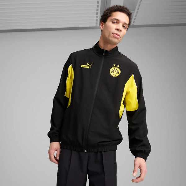 PUMA DORTMUND 24-25 ARCHIVE JACKET BLACK/FASTER YELLOW