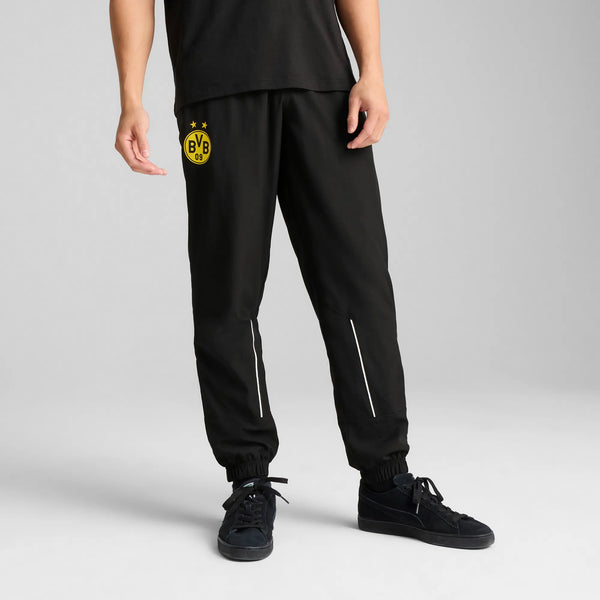 PUMA DORTMUND 24-25 ARCHIVE PANT BLACK/FASTER YELLOW