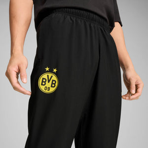 PUMA DORTMUND 24-25 ARCHIVE PANT BLACK/FASTER YELLOW