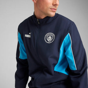PUMA CITY 24-25 ARCHIVE JACKET NAVY/TEAM LIGHT BLUE