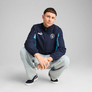 PUMA CITY 24-25 ARCHIVE JACKET NAVY/TEAM LIGHT BLUE