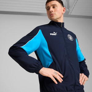 PUMA CITY 24-25 ARCHIVE JACKET NAVY/TEAM LIGHT BLUE