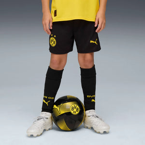 PUMA JR DORTMUND 25-26 HOME SHORT BLACK/FASTER YELLOW