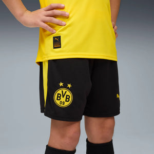 PUMA JR DORTMUND 25-26 HOME SHORT BLACK/FASTER YELLOW