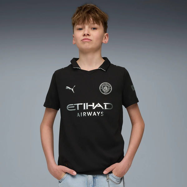 PUMA JR CITY 25-26 AWAY JERSEY BLACK