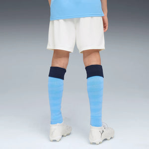 PUMA JR CITY 25-26 HOME SHORT WHITE/TEAM LIGHT BLUE