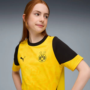 PUMA JR DORTMUND 25-26 TR JERSEY FASTER YELLOW/BLACK