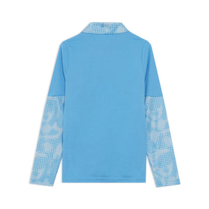 PUMA JR CITY 25-26 TR ZIP TOP TEAM LIGHT BLUE