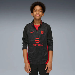 PUMA JR MILAN 25-26 ZIP TOP BLACK
