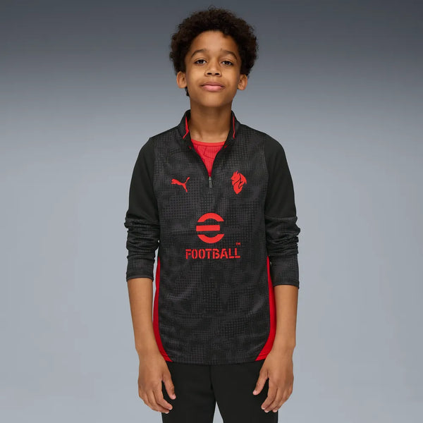 PUMA JR MILAN 25-26 ZIP TOP BLACK