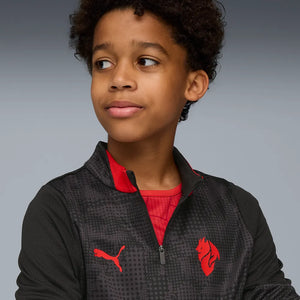 PUMA JR MILAN 25-26 ZIP TOP BLACK