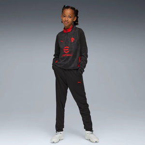 PUMA JR MILAN 25-26 ZIP TOP BLACK