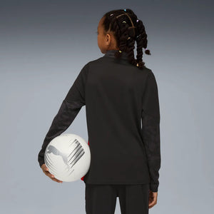 PUMA JR MILAN 25-26 ZIP TOP BLACK