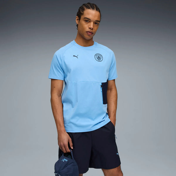 PUMA CITY 25-26 PUMATECH POCKET TEE TEAM LIGHT BLUE
