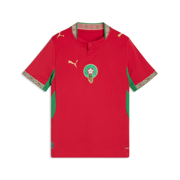 PUMA JR MAROKKO WC26 HOME JERSEY FAST RED/VICTORY GOLD