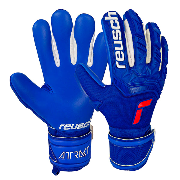 REUSCH JR ATTRAKT FREEGEL ""SILVER"" FINGER SUPORT DEEP BLUE