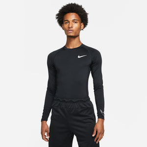 NIKE PRO TOP COMPRESSION CREW LS BLACK