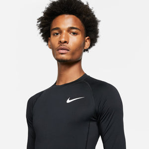 NIKE PRO TOP COMPRESSION CREW LS BLACK