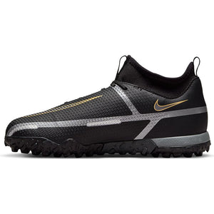 NIKE JR PHANTOM GT ACADEMY DF TF BLACK/METALLIC DARK GOLD