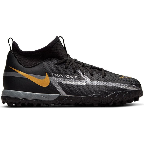 NIKE JR PHANTOM GT ACADEMY DF TF BLACK/METALLIC DARK GOLD