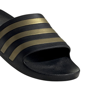 ADI ADILETTE AQUA CORE BLACK/GOLD METALLIC