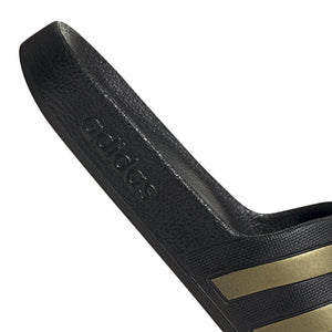 ADI ADILETTE AQUA CORE BLACK/GOLD METALLIC