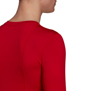 ADI TECHFIT LONG SLEEVE TOP RED