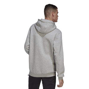 ADI STADIUM FLEECE BADGE OF SPORT HOODIE GREY