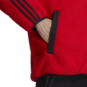 ADI BELGIE WC22 FLEECE JACKET RED/BLACK