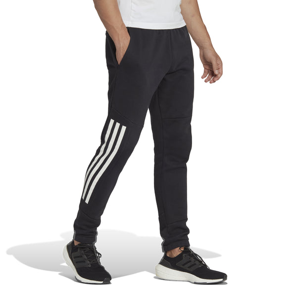 ADI FUTURE ICON THREE STRIPES FLEECE PANT BLACK